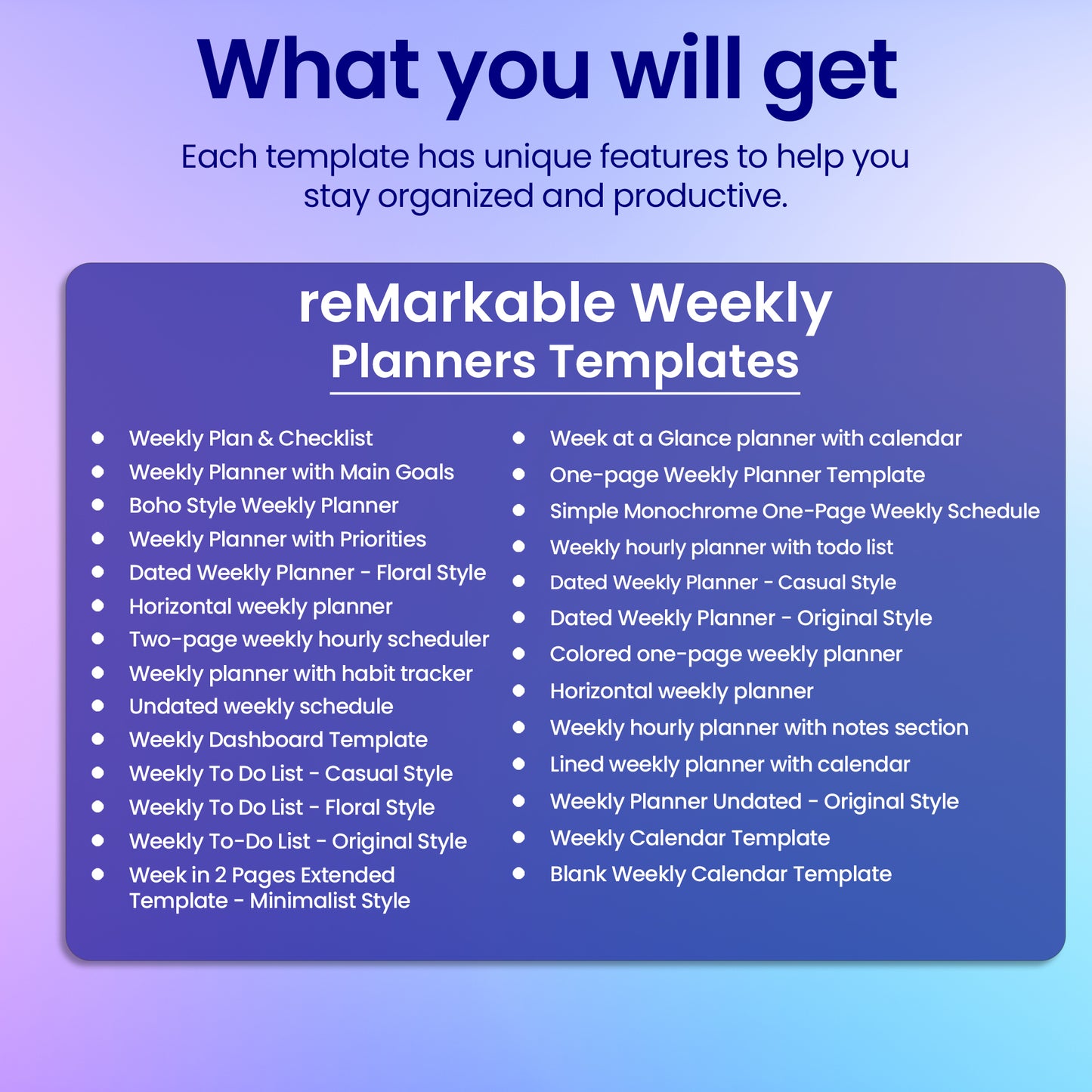 360+ reMarkable 2 Planners Template Bundle