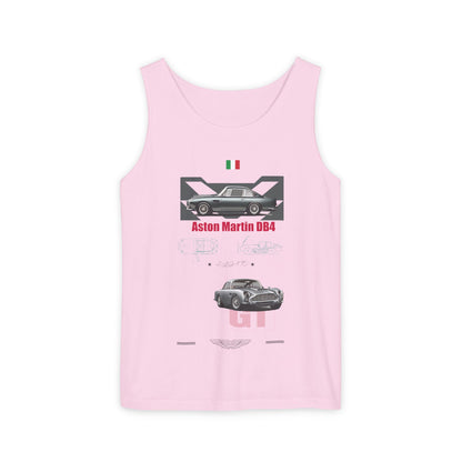 Aston Martin DB4 Unisex Tank Top - Vintage Car Graphic T-shirt - CreativeRino