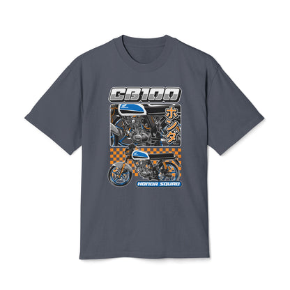 Vintage Motorcycle Graphic Tee - CB100 Honda Squad Unisex Heavy T-shirt - CreativeRino