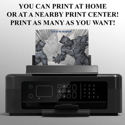 Black Panther Birthday Invitation Template - CreativeRino