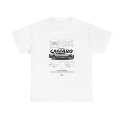 Chevrolet Camaro Unisex Heavy Cotton Tee - Vintage Car Design T-Shirt - CreativeRino
