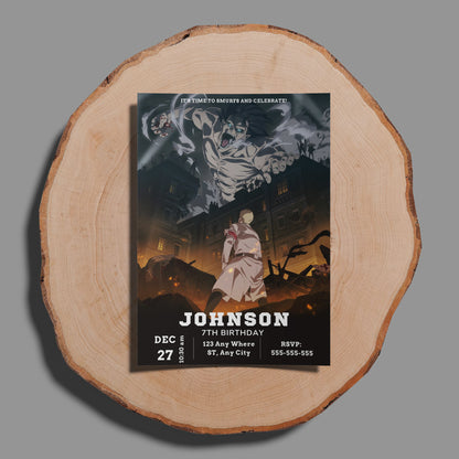 Attack on Titan Birthday Invitation Template - CreativeRino