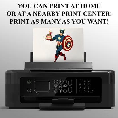 Captain America Birthday Invitation Template - CreativeRino