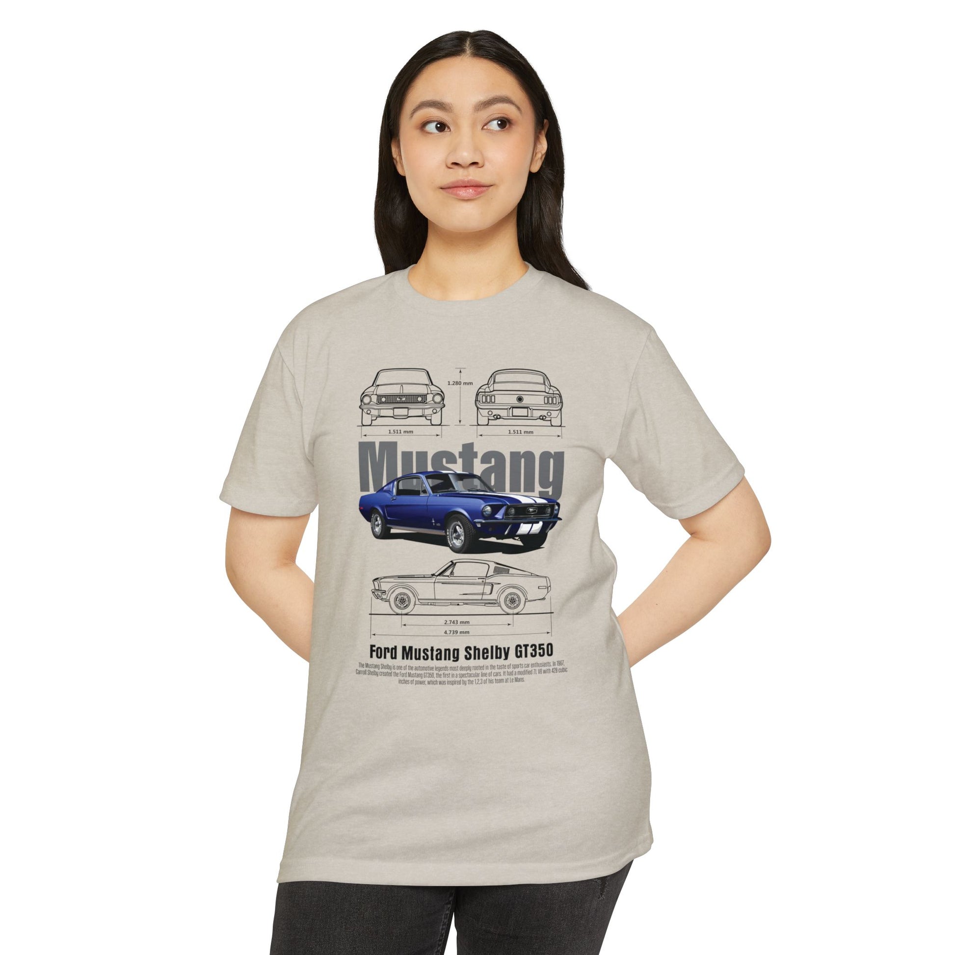 Mustang Shelby GT350 T-Shirt - Vintage Car Design T-shirt for Auto Enthusiasts - CreativeRino