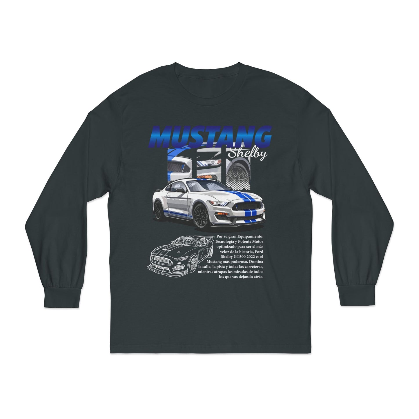 Mustang Shelby Unisex Classic Long Sleeve T-Shirt - Perfect Gift for Car Enthusiasts - CreativeRino