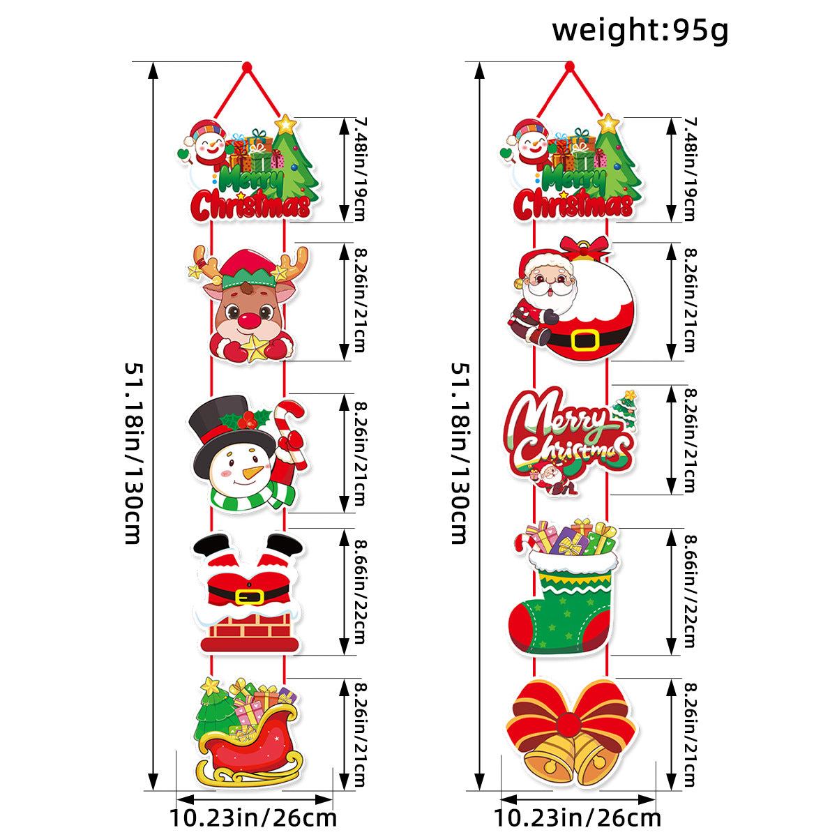 Santa & Snowman Christmas Door Banner Set | Festive Hanging Couplets & Party Decor eprolo