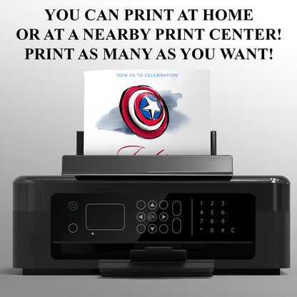 Captain America Birthday Invitation Template - CreativeRino