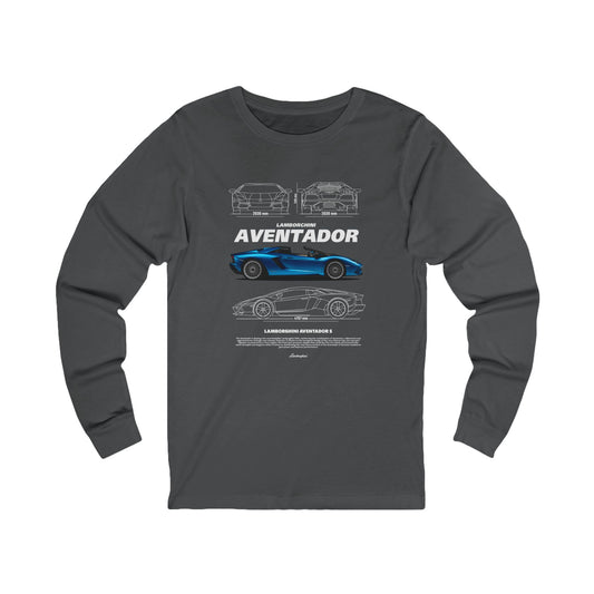Lamborghini Aventador Unisex Long Sleeve Tee – Perfect for Car Enthusiasts - CreativeRino