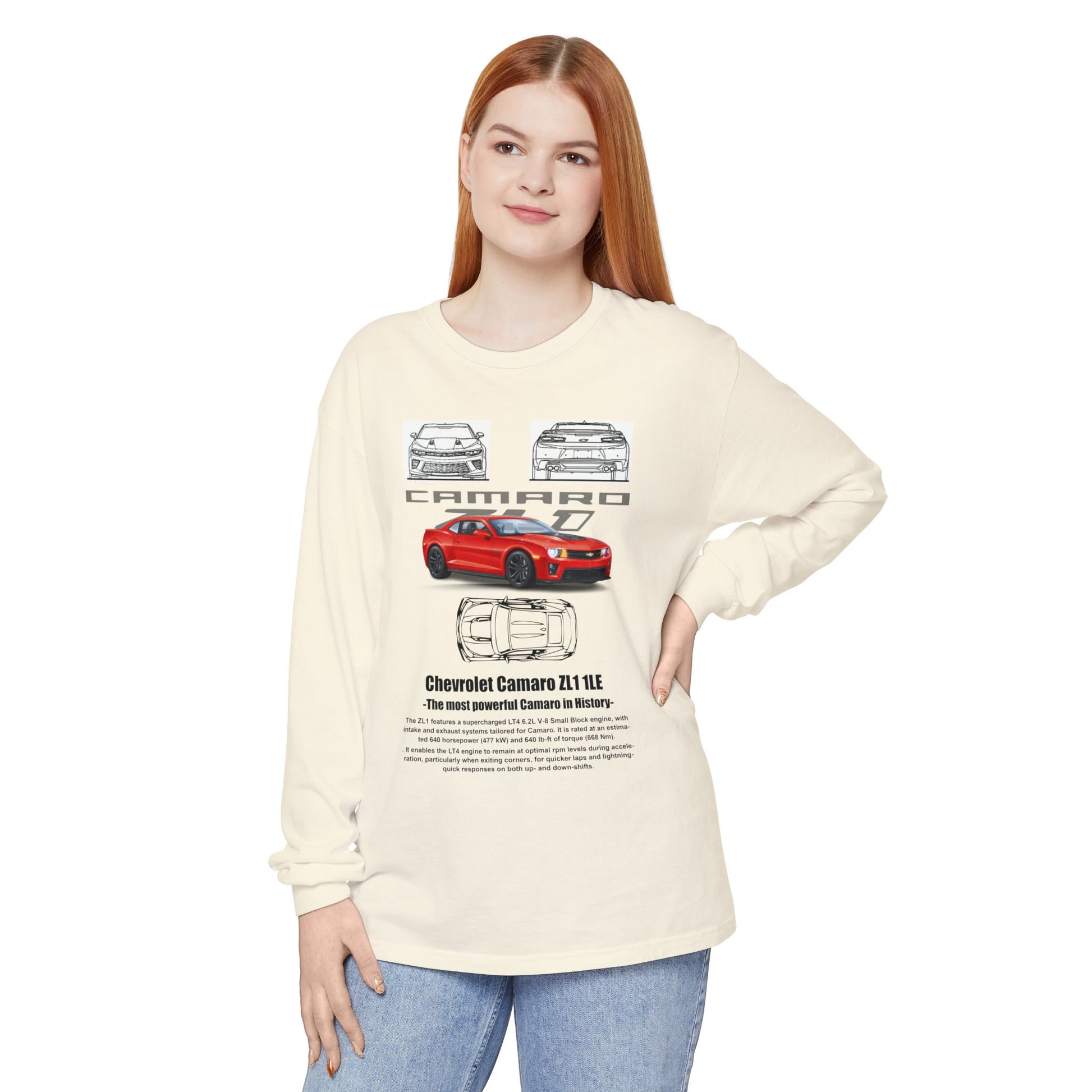 Chevrolet Camaro Long Sleeve T-Shirt for Car Enthusiasts - CreativeRino