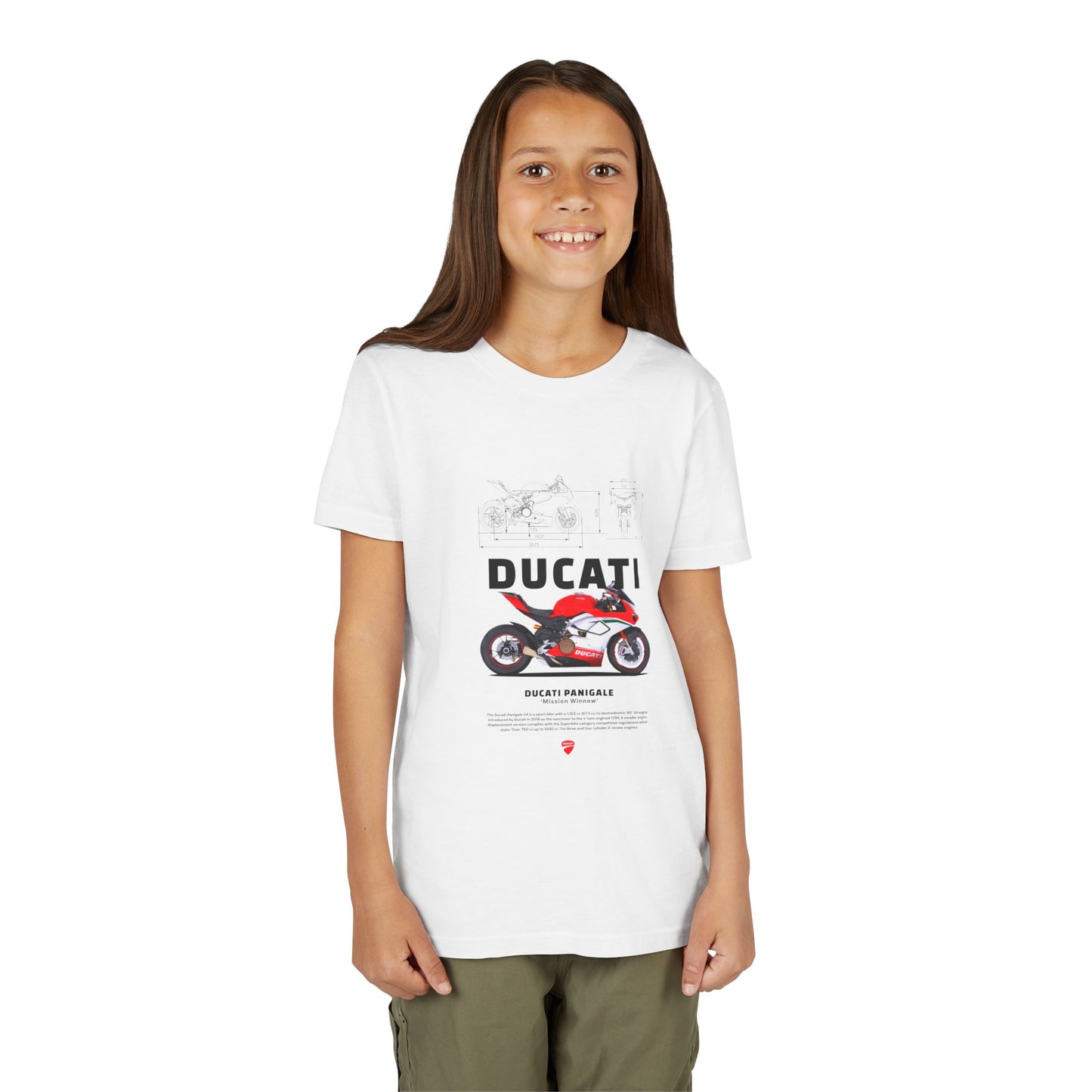 Ducati Panigale Youth Short Sleeve Tee - Perfect T-shirt for Young Moto Enthusiasts - CreativeRino