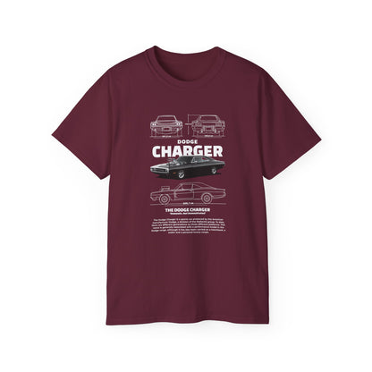 Dodge Charger 1970 Graphic Unisex Tee - Perfect T-shirt for Car Enthusiasts - CreativeRino