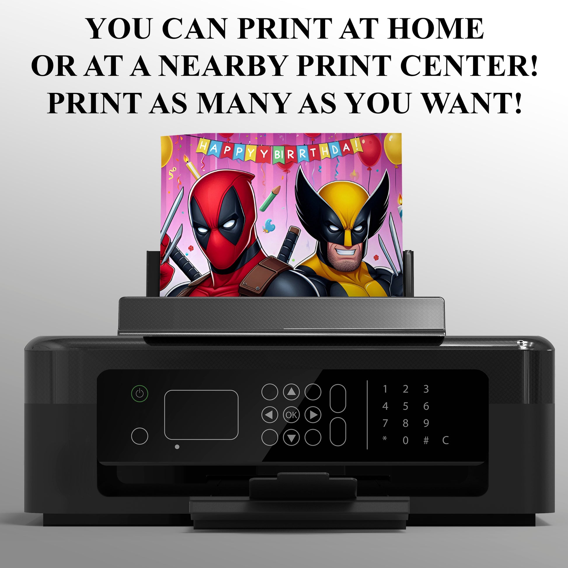 Deadpool & Wolverine Birthday Invitation Template - CreativeRino
