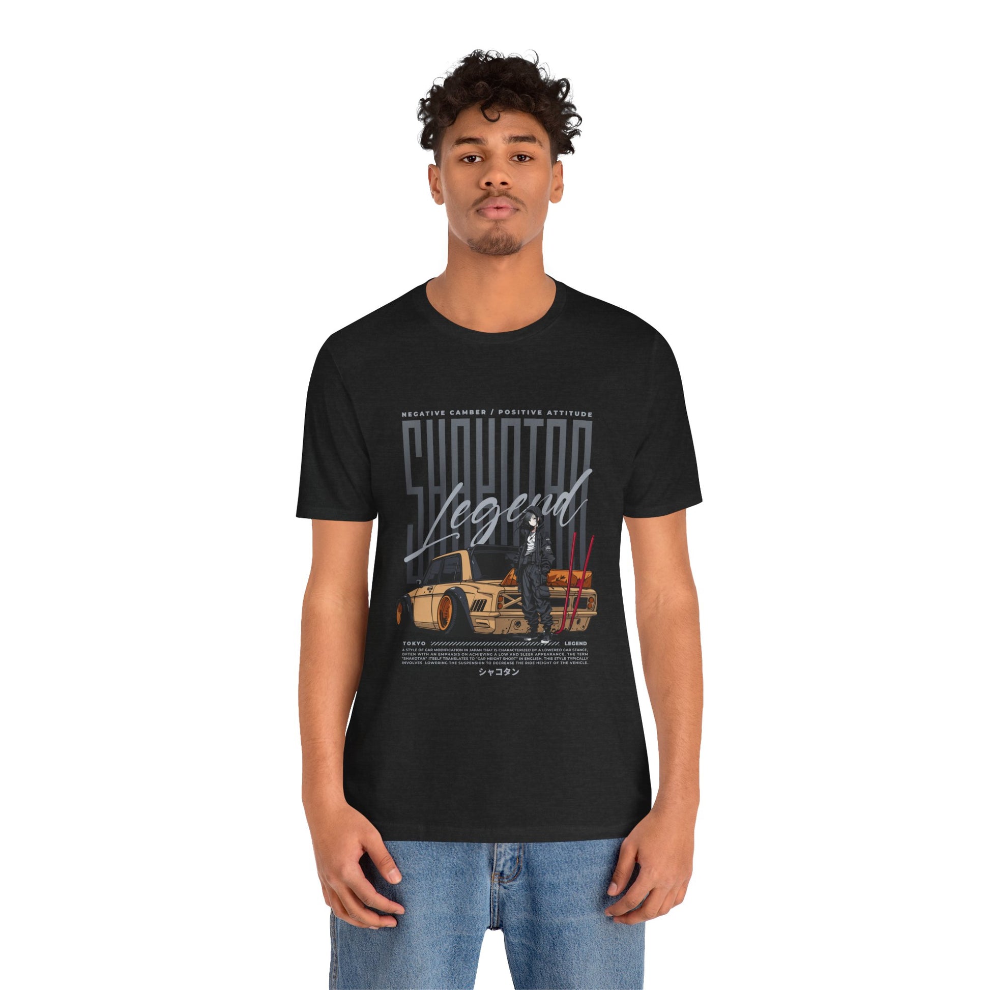 Vintage Graphic Car Tee - Negative Energy, Positive Attitude Car T-shirt - CreativeRino