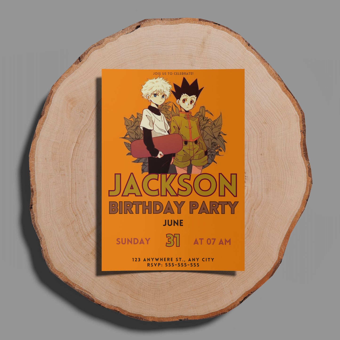 Hunter x Hunter Birthday Invitation Template - CreativeRino