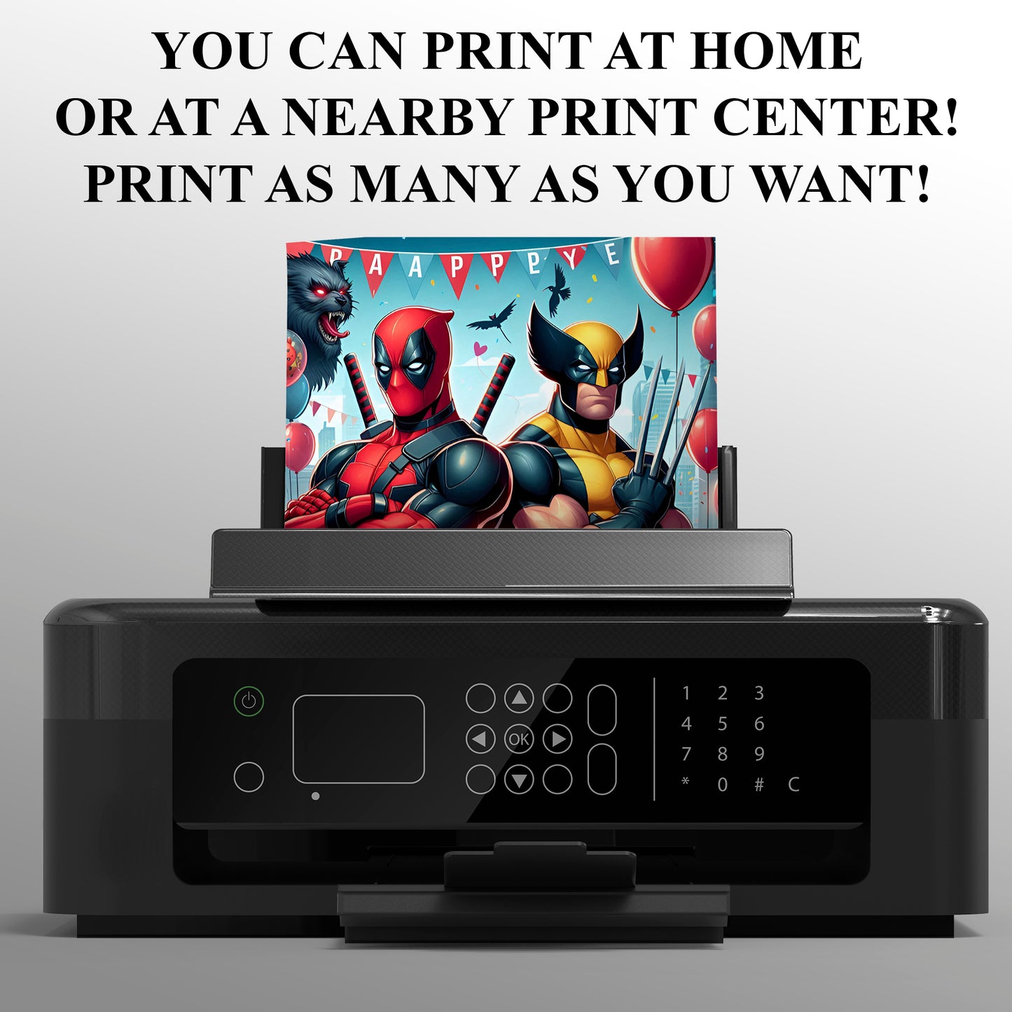 Deadpool & Wolverine Birthday Invitation Template - CreativeRino