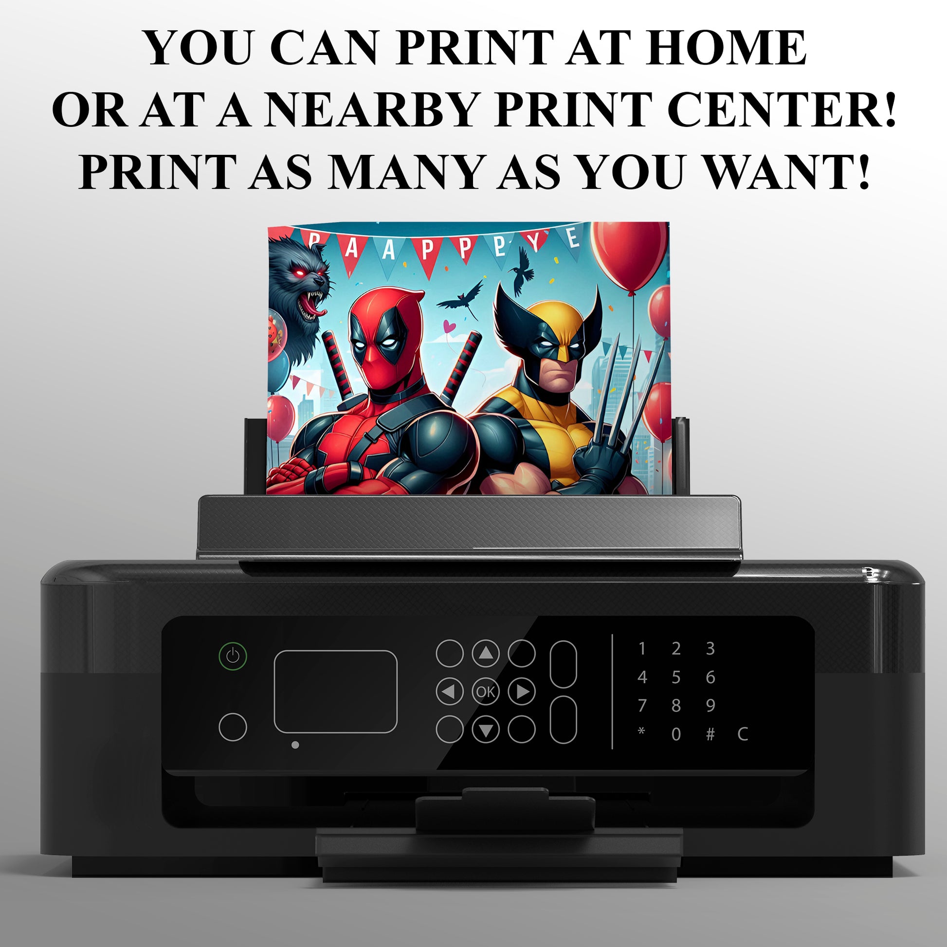 Deadpool & Wolverine Birthday Invitation Template - CreativeRino