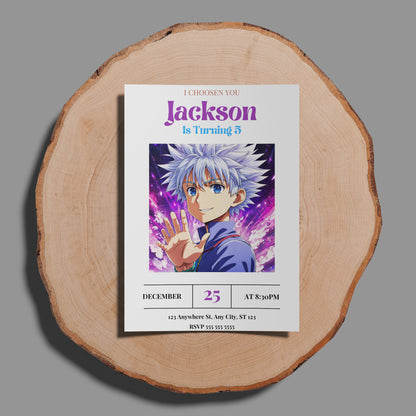 Hunter x Hunter Birthday Invitation Template - CreativeRino