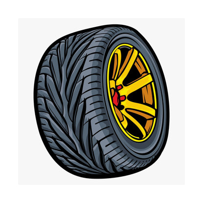 Automotive Art Poster - Stylish Tire Design for Car Enthusiasts - CreativeRino
