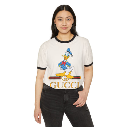 Vintage Donald Duck Gucci Ringer T-Shirt – Unisex Cotton Tee for Retro Fans - CreativeRino