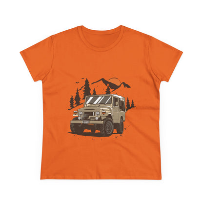 Adventure Ready Women's Cotton Tee - Off-Road Vehicle Graphic - CreativeRino