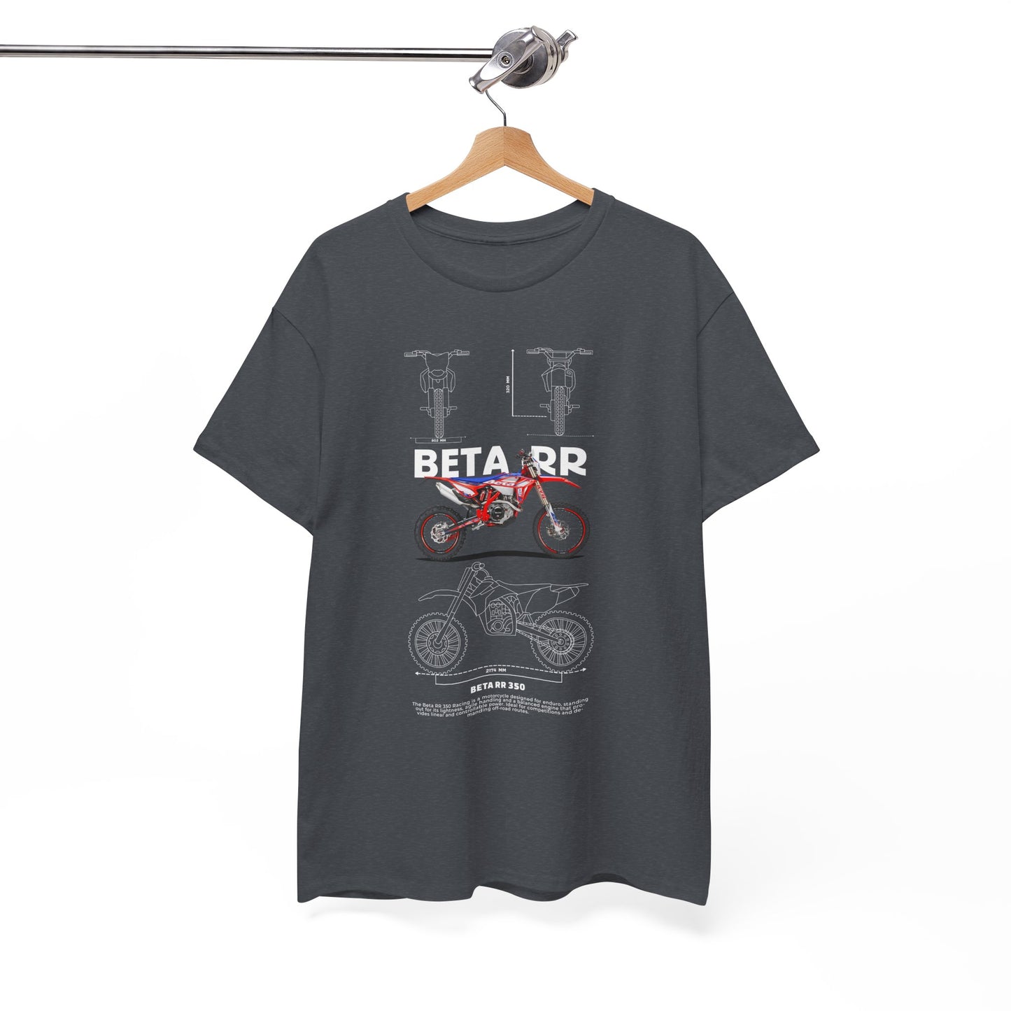 Unisex Heavy Cotton Tee - Beta RR Motorcycle Graphic T-shirt - CreativeRino