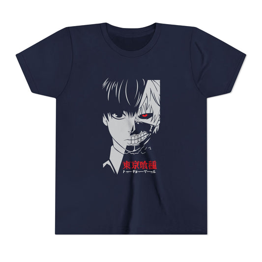 Tokyo Ghoul Youth Short Sleeve Tee - Anime Graphic T-shirt for Teens - CreativeRino