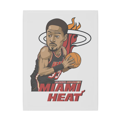 Miami Heat Alonzo Mourning Canvas Art - Stretched Wall Decor for Basketball Fans - CreativeRino