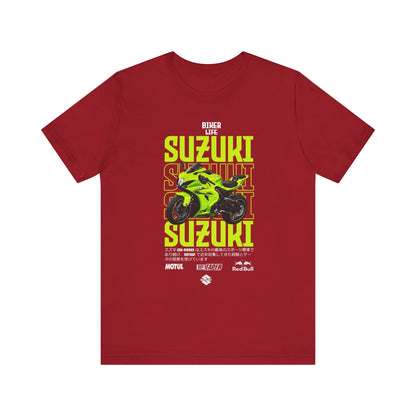 Biker Life Suzuki Unisex Jersey Short Sleeve Tee - Perfect T-shirt for Motorcycle Enthusiasts - CreativeRino