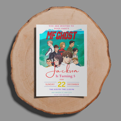 MF Ghost Birthday Invitation Template - CreativeRino