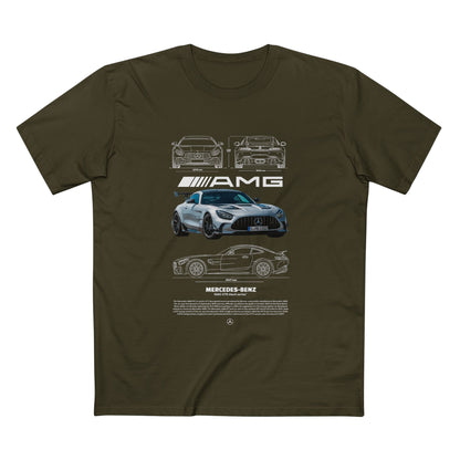 Mercedes-Benz  AMG GTR Sports Car Tee - AMG T-shirt Design - CreativeRino