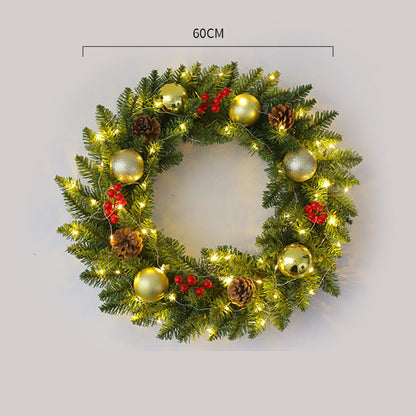 Multi-Size Christmas Rattan Wreath (30-60cm) | Door & Window Holiday Scene Decoration