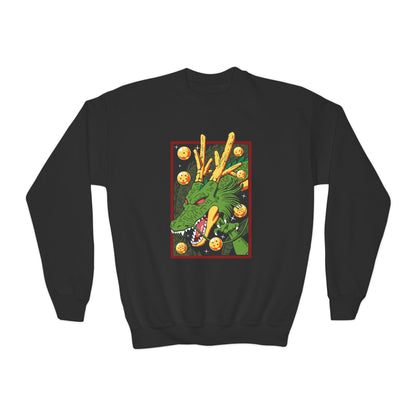 Youth Dragon Ball Crewneck Sweatshirt | Retro Anime Dragon Design for Fans - CreativeRino