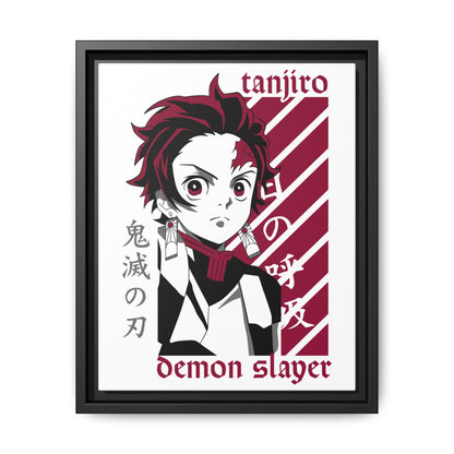 Anime-Inspired Framed Canvas Art - Demon Slayer Design featuring Iconic Character - CreativeRino