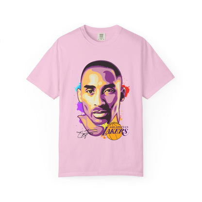 Kobe Bryant Unisex Garment-Dyed T-shirt - Vibrant Basketball Tribute Tee - CreativeRino