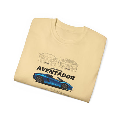 Aventador Sports Car Unisex Ultra Cotton Tee | Car T-shirt - CreativeRino