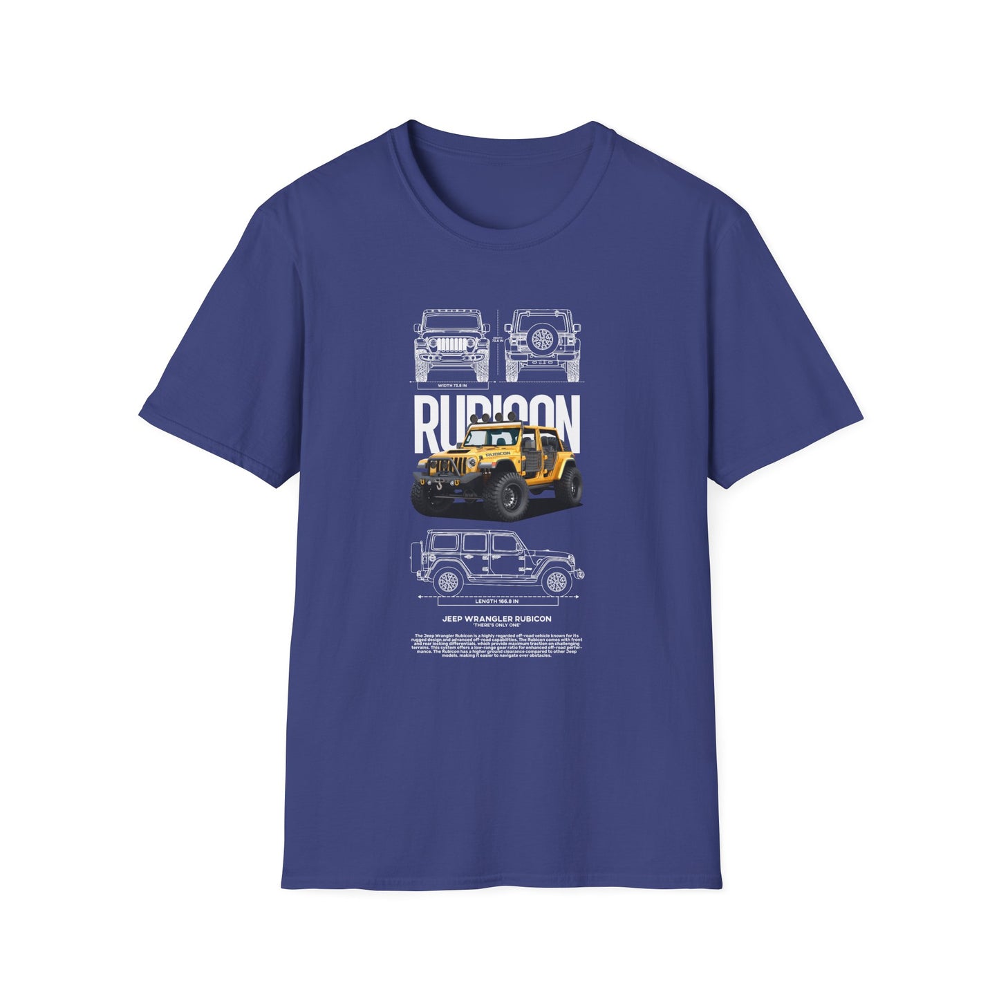 Rubicon Awaits Unisex Softstyle T-Shirt - Off-Road Vehicle Design - CreativeRino