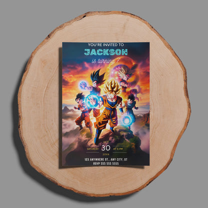Dragonball Z Birthday Invitation Template - CreativeRino