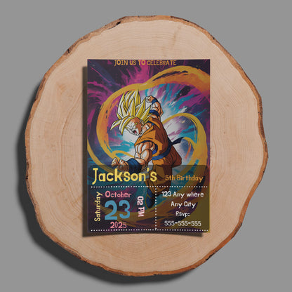 Dragonball Z Birthday Invitation Template - CreativeRino