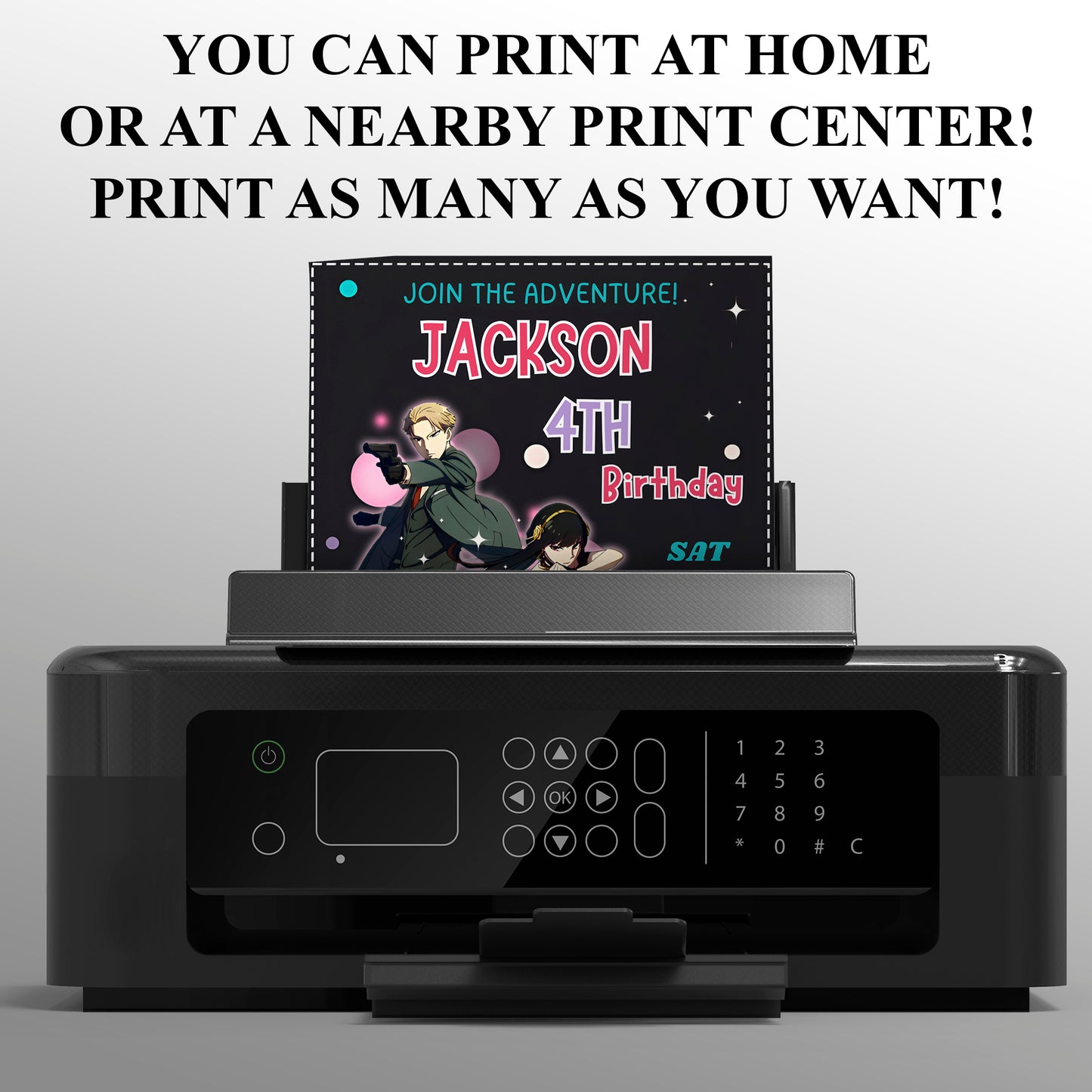 Spy × Family Birthday Invitation Template - CreativeRino