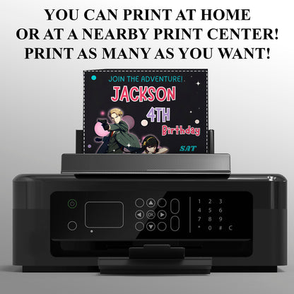 Spy × Family Birthday Invitation Template - CreativeRino