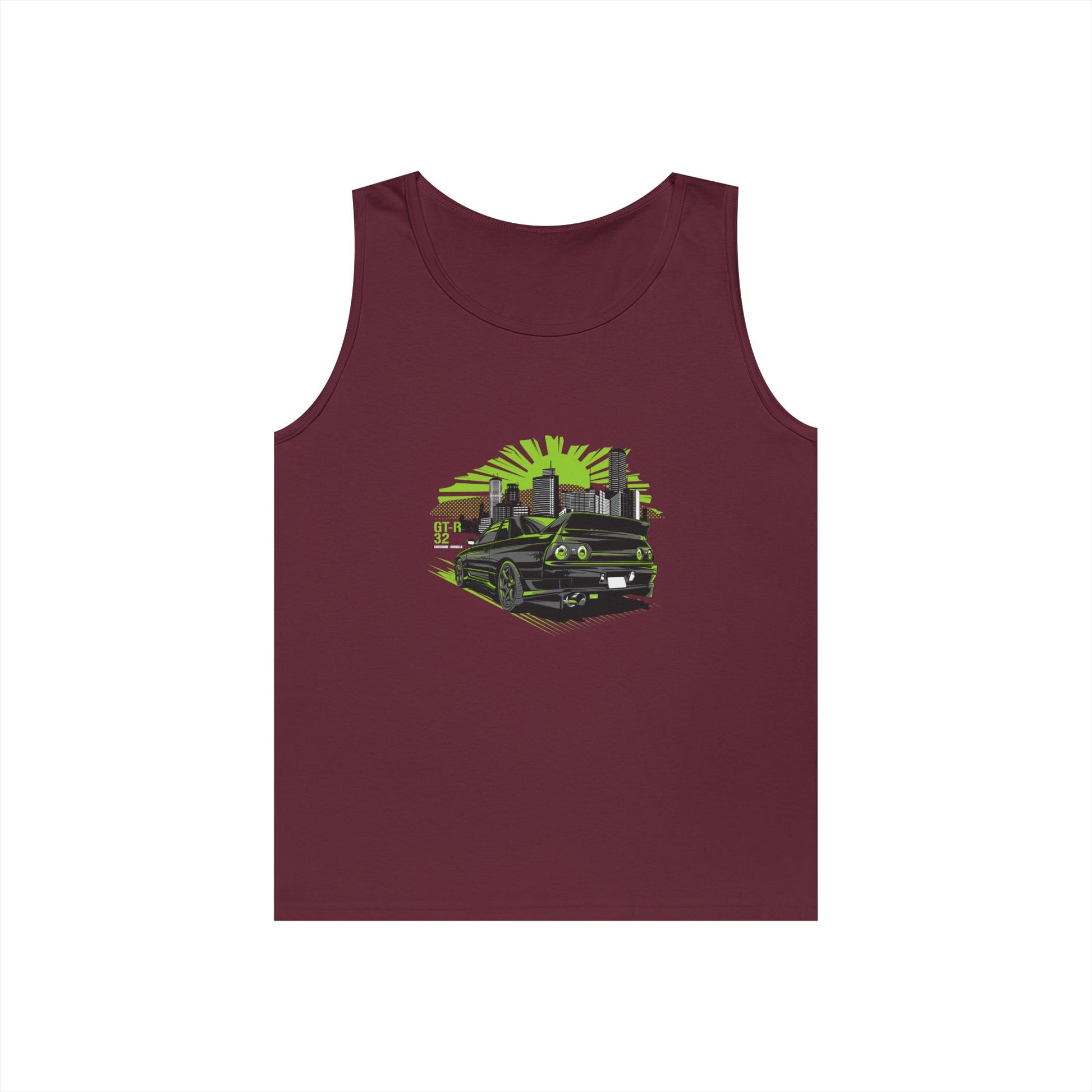 Urban Adventure Unisex Heavy Cotton Tank Top - Retro Car Design - CreativeRino