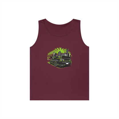 Urban Adventure Unisex Heavy Cotton Tank Top - Retro Car Design - CreativeRino