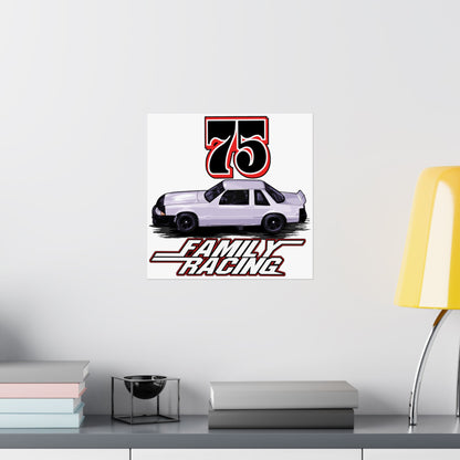 Custom Family Racing Matte Square Posters - 75 Vintage Car Art - CreativeRino