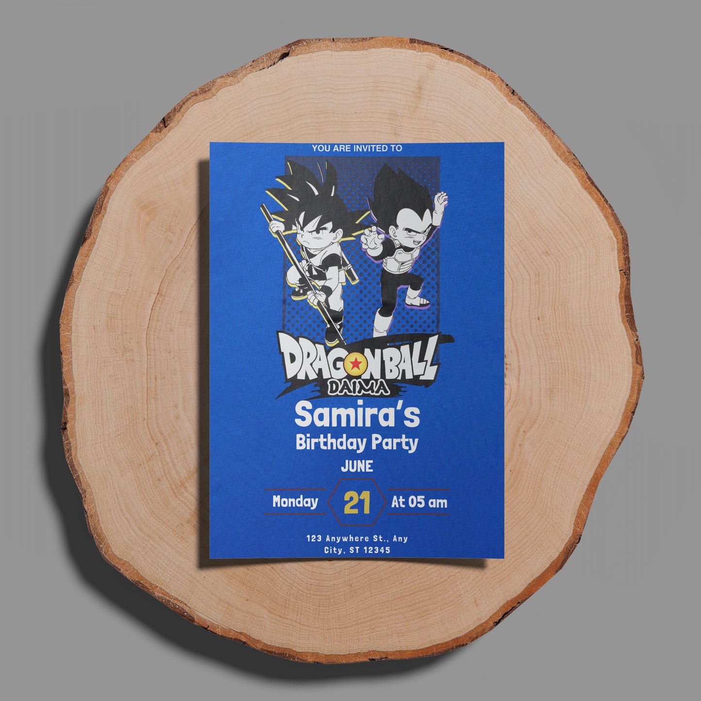 Dragonball Daima Birthday Invitation Template