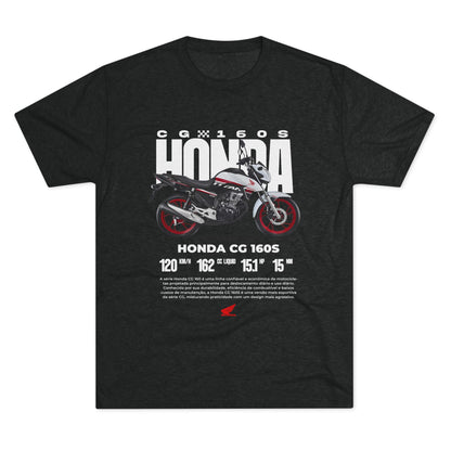Honda CG 160S Unisex Tri-Blend Crew Tee - Perfect T-shirt for Motorcycle Enthusiasts - CreativeRino