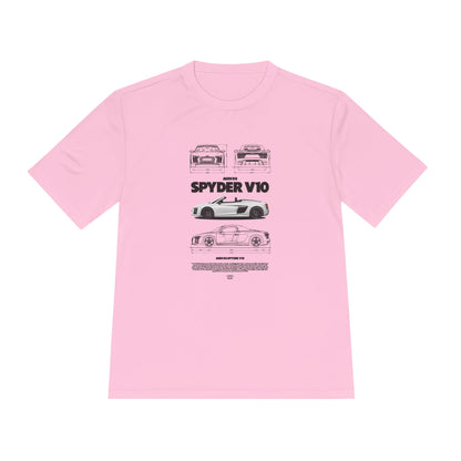 Spyder V10 Unisex Moisture Wicking Tee - Car Enthusiast Apparel - CreativeRino