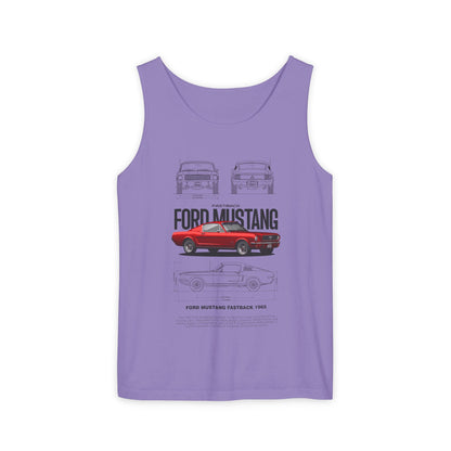Ford Mustang Fastback 1965 Unisex Tank Top – Classic Car Lover Gift - CreativeRino