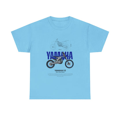 Yamaha YZ Motorcycle Unisex Heavy Cotton Tee - Perfect T-shirt for Bikers and Motorcycle Enthusiasts - CreativeRino