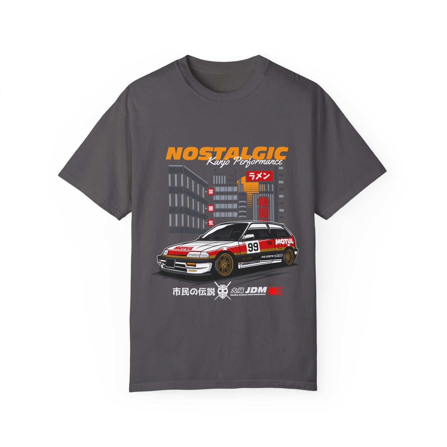 Nostalgic JDM Racer T-shirt - Unisex Garment-Dyed Tee - CreativeRino