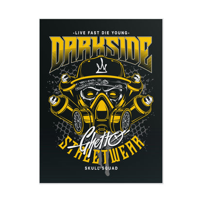 Skull Streetwear Rolled Poster - 'Darkside' Design Wall Art - CreativeRino